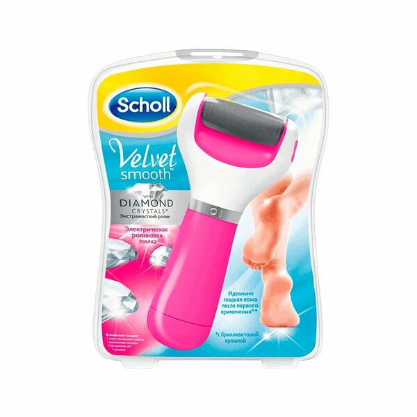 Электрическая пилка Scholl Velvet Smooth с роликом с бриллиантовой крошкой