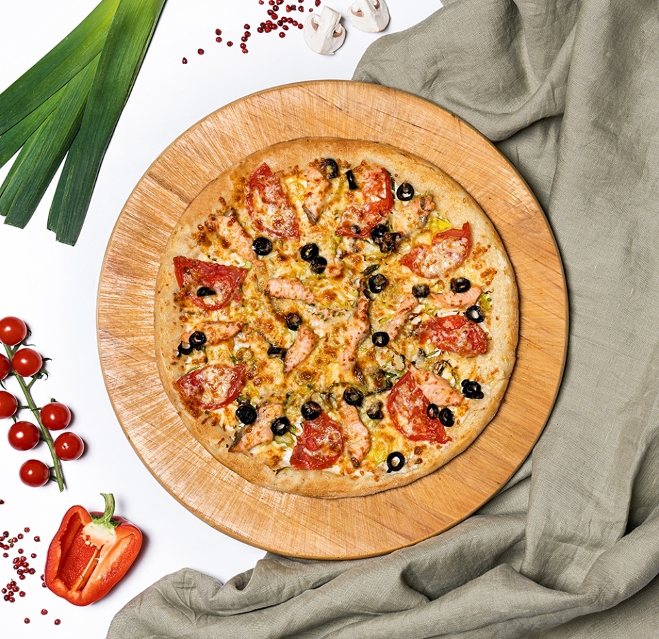 

Пицца с лососем из печи 360 г