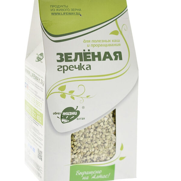Крупа гречневая зелёная для проращивания с Алтая, «Образ Жизни»