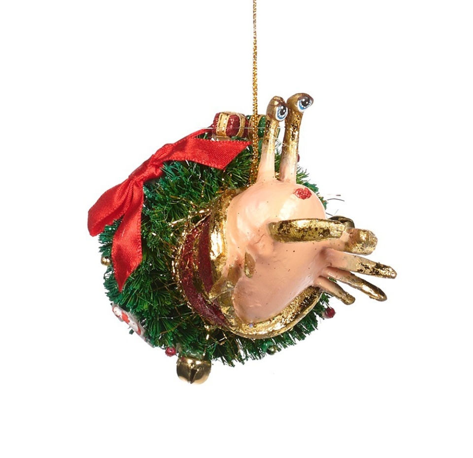 

Игрушка для елки Goodwill "Коллекция Традиции" Улитка с елкой/Краб с венком 11 см, в ассортименте, цвет красный 1 шт