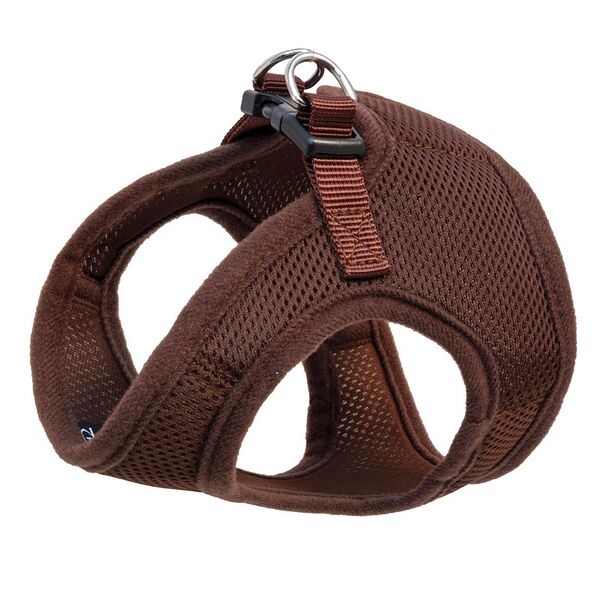 Triol HL03M комплект мягкая шлейка-жилетка и поводок обхват груди 400 мм., поводок 15*1200 мм., Коричневый