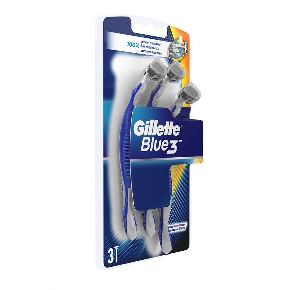 

Бритвенный станок Gillette Blue3 Comfort одноразовый 3 лезвия, 3 шт.