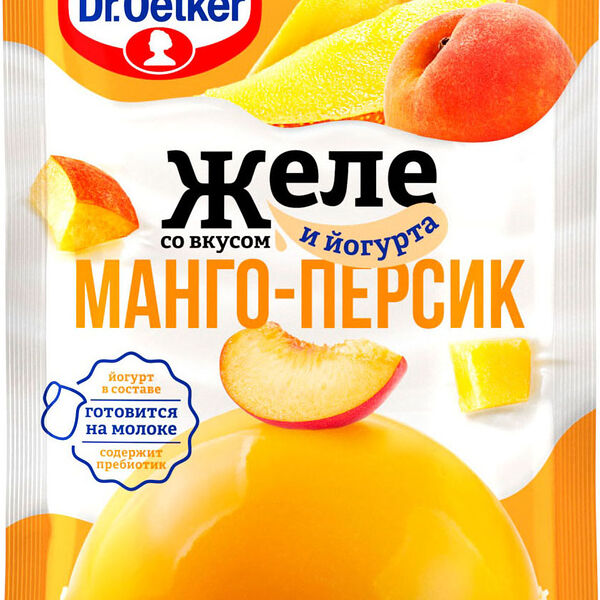 Желе Dr.Oetker со вкусом манго-персик и йогурта