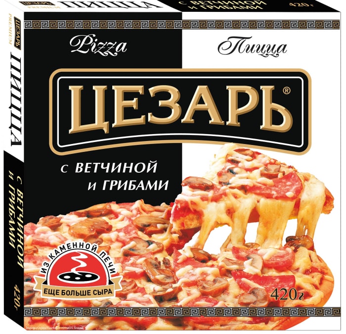 

Пицца Цезарь с Ветчиной и грибами замороженная 420 г