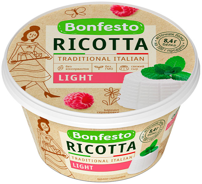 

Сыр Bonfesto Ricotta Light 40%