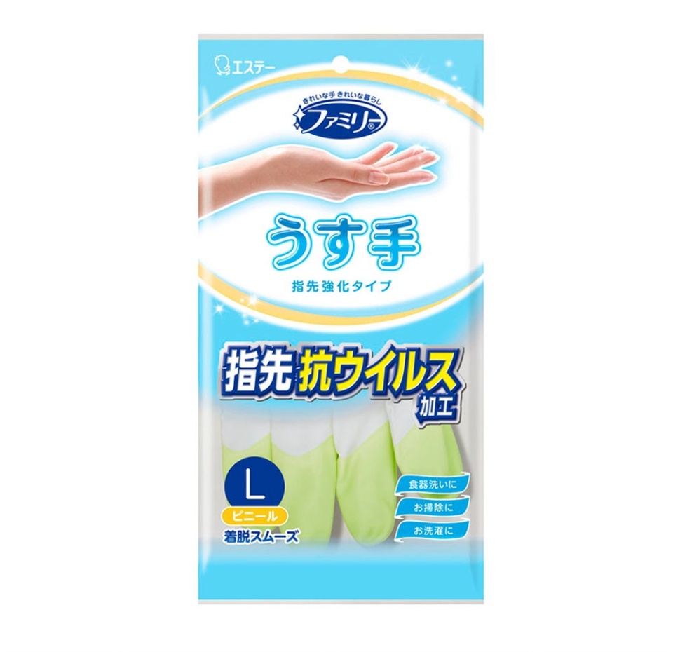 

Перчатки ST Family винил тонкие L зеленые 1 пара