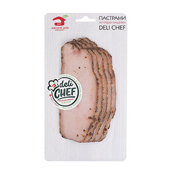 Пастрами МД Бородина DeliChef из индейки к/в в/у Россия