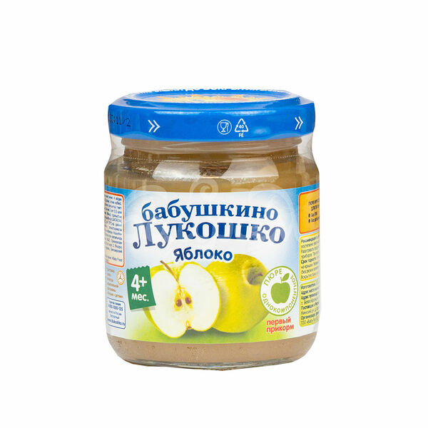 Детское питание Пюре Бабушкино Лукошко 100гр Яблоко с 4мес ст/б