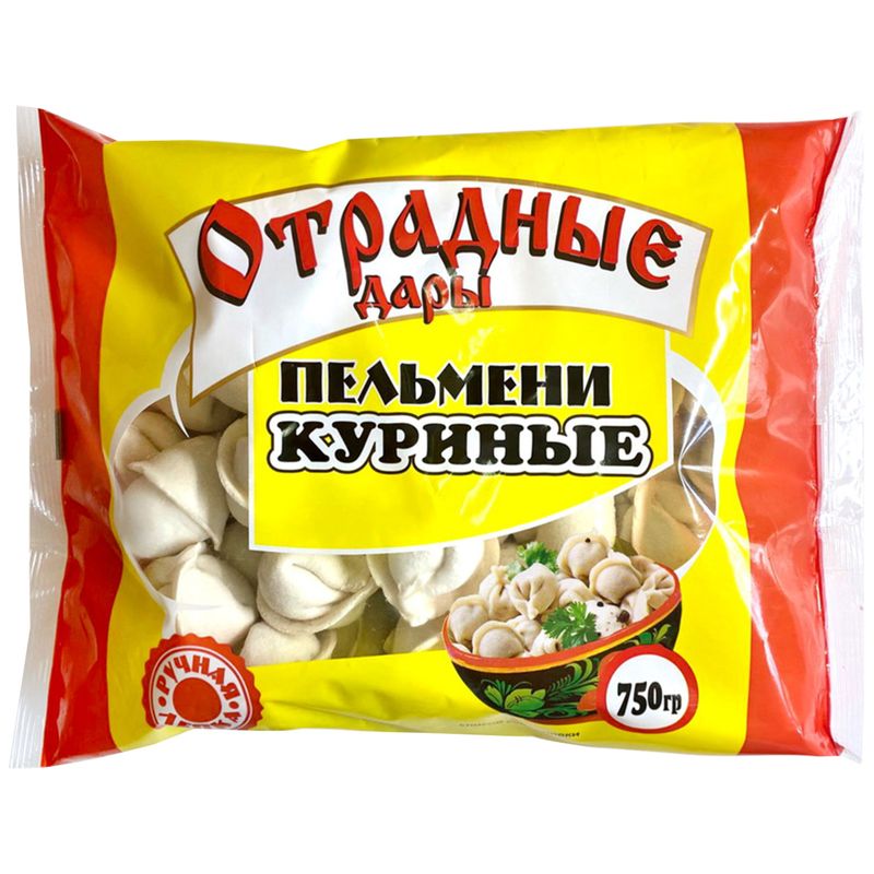 

Пельмени Отрадные Дары Куриные пакет 750 г