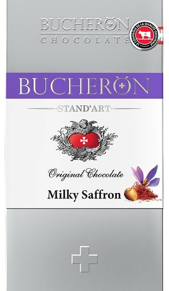 Шоколад Bucheron молочный с шафраном и орехами 100г