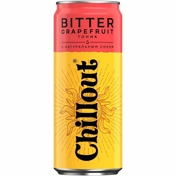 Тоник Chillout Bitter grapefruit безалкогольный сильногазированный, 330мл