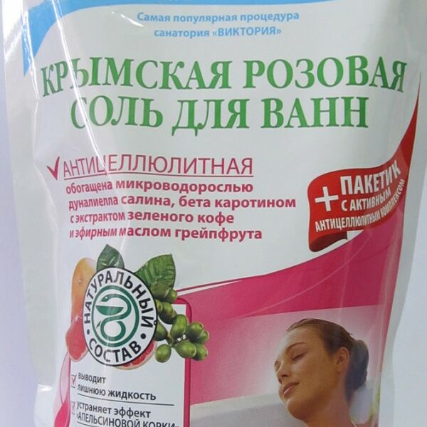 Санаторий Дома Соль для ванн антицеллюлитная Крымская роз.530г