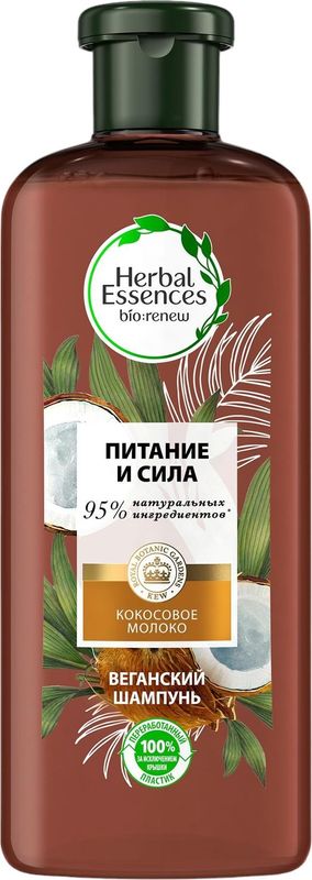 

Шампунь Herbal Essences Real Botanicals Питание и сила кокосовое молоко 400 мл