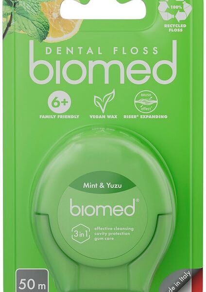 Зубная нить Biomed с ароматом мяты и юдзу 50м