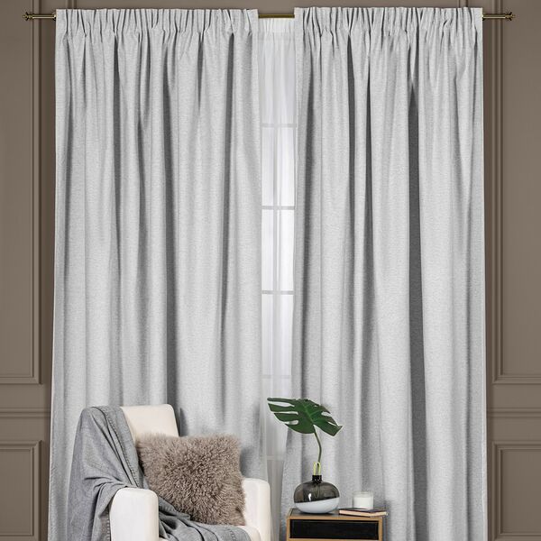 Портьера МОНИК, размер: 200х270см, цвет: серый, состав: 100% полиэстер, на шторной ленте