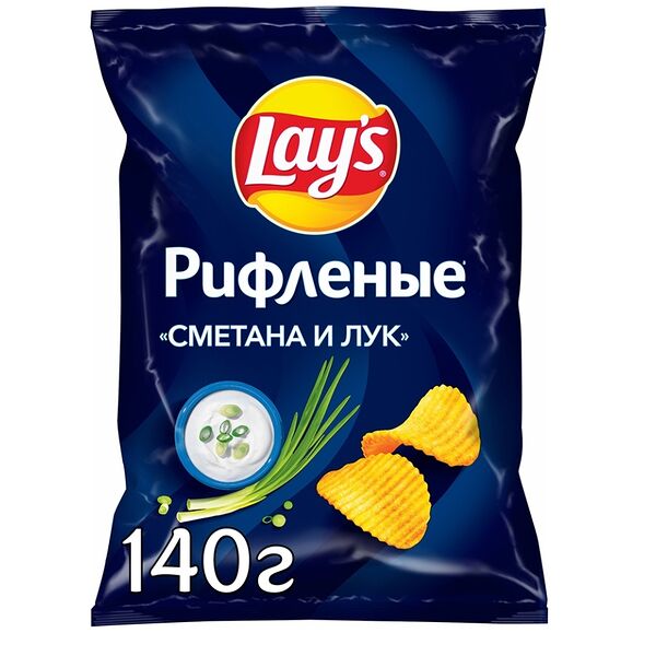 Картофельные чипсы Lay's Сметана и лук 140 г