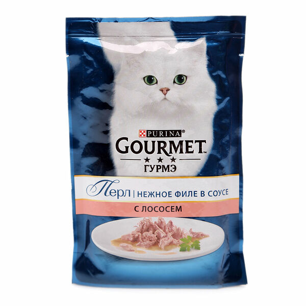 Влажный корм для кошек Gourmet с лососем в соусе 85 г
