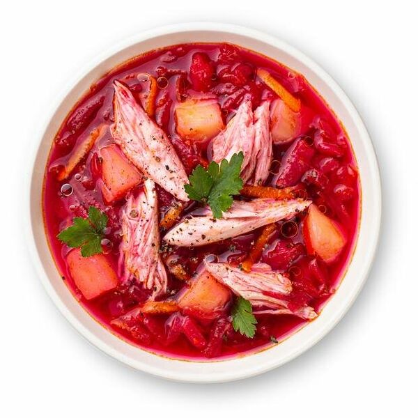 Суп борщ Украинский с курицей ТМ Lunch 2 Go (Ланч 2 Гоу)