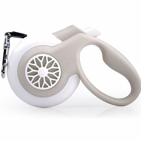 Fida Smart Walk рулетка для собак с системой автоматического торможения до 15 кг (5 м лента) Бело-серый