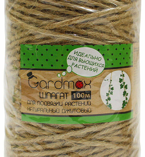 Шпагат для подвязки растений джутовый 100 м ТМ GARDMAX (Гардмакс)