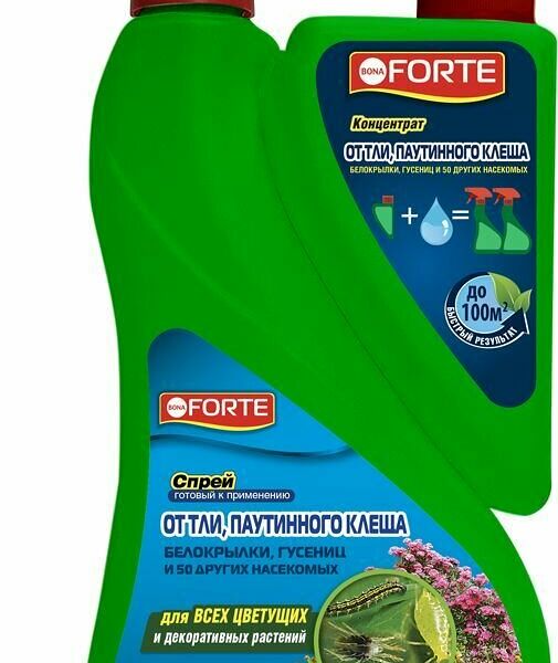 Спрей + концентрат от тли и других насекомых BONA FORTE 750 мл + 250 мл
