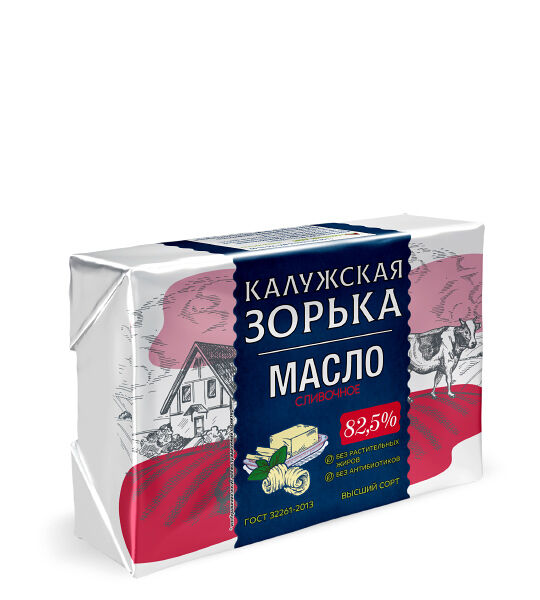 Масло сливочное Калужская зорька 82,5%