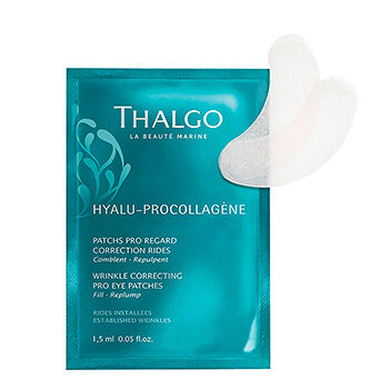 THALGO Hyalu-Procollagen Маска-патч для кожи вокруг глаз разглаживающая морщины 8 саше х 1.5 мл