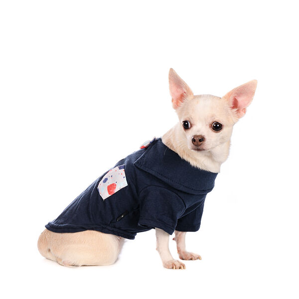 Футболка с бантом для собак 20см XS синий (унисекс)