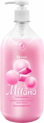 Крем-мыло жидкое Grass Милана фруктовые пузырьки (Milana fruit bubbles) увлажняющее 1 л