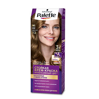 Крем-краска для волос Palette Стойкая Интенсивный цвет, C6 холодный средне-русый