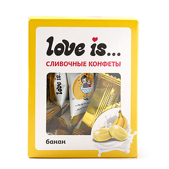 Жевательные конфеты Love Is ассорти вкусов Золото Сливочные 105г, Турция