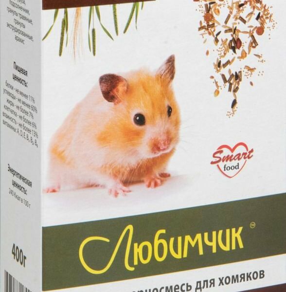 Зерносмесь для хомяков Любимчик с орехами