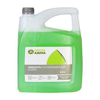 Жидкость стеклоомывающая «Просто Азбука» летняя 3.8 литра, Россия