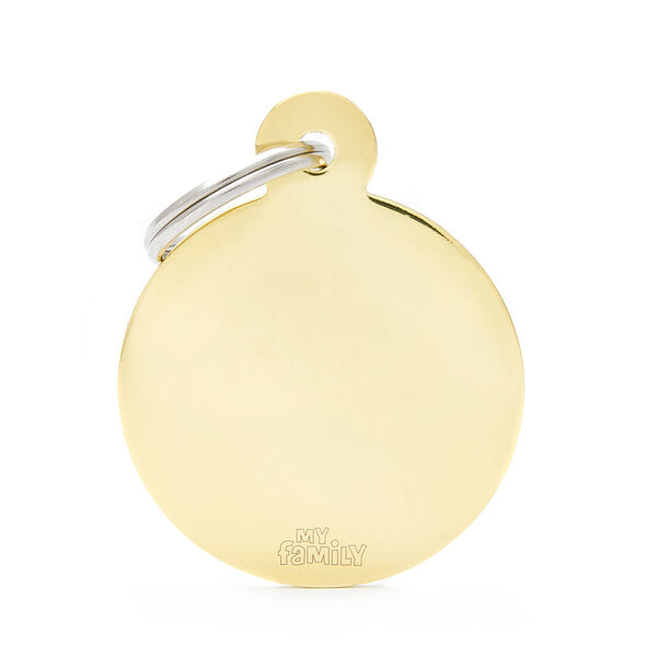 My Family Адресник Круг золотой S 21,5*28,5мм