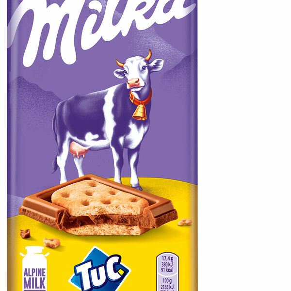 Шоколад Milka Молочный с соленым крекером Tuc