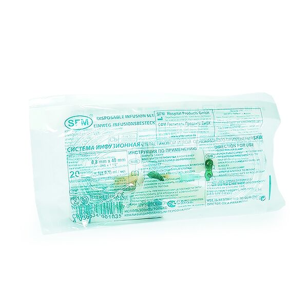 Система для переливания инфузионных растворов с иглой SFM 21g 0.8 х 40 мм 1 шт