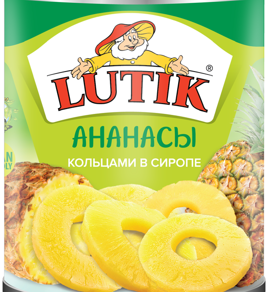 Ананасы Lutik ломтиками в сиропе
