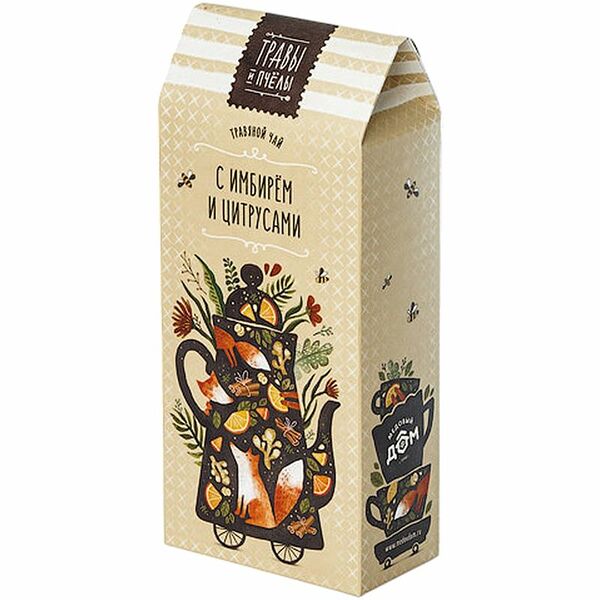 Чай Травы и Пчелы с имбирем и цитрусами травяной, 40г