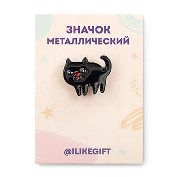 Значок Pinpinpin Black fat cat, Россия
