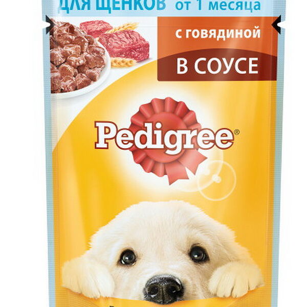 Корм для щенков Педигри Говядина пауч вес 85г имп. ОДО 