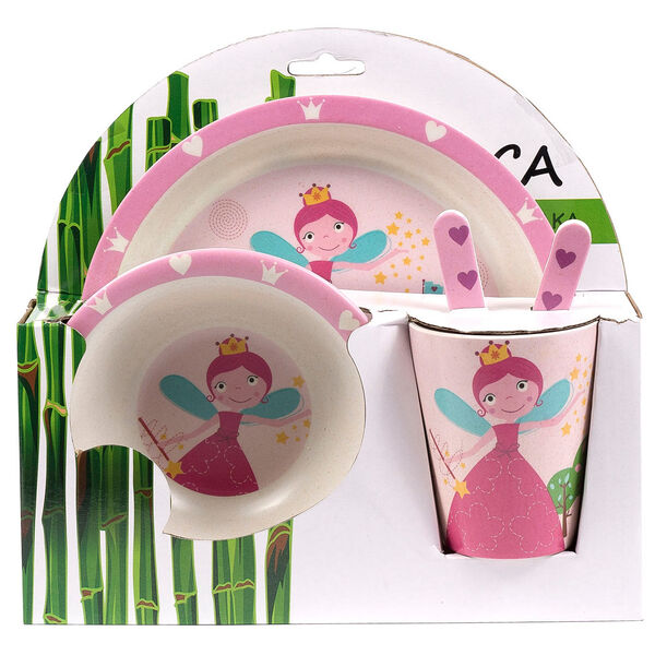 Набор для завтрака бамбук детск ангел 5пр артBP2524-3