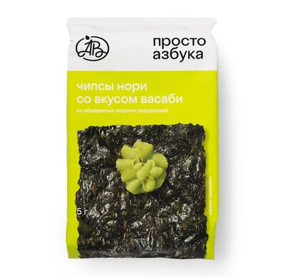 Чипсы нори Просто Азбука со вкусом васаби и морской солью 5 г