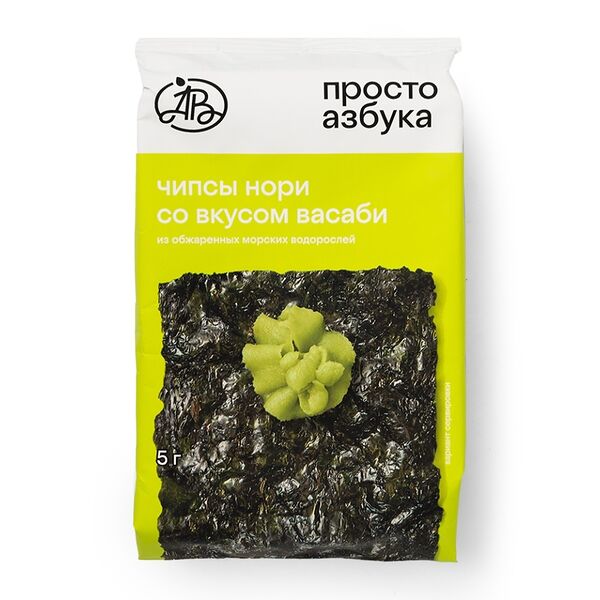 Чипсы нори Просто Азбука со вкусом васаби и морской солью 5 г