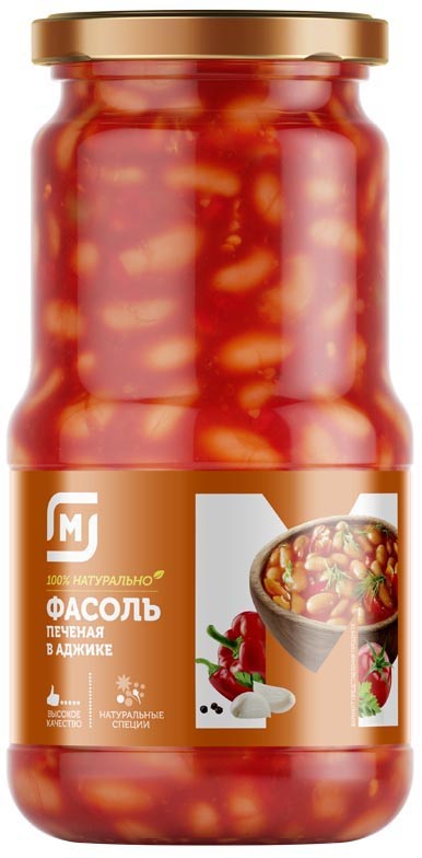 

Фасоль Магнит Печеная в аджике