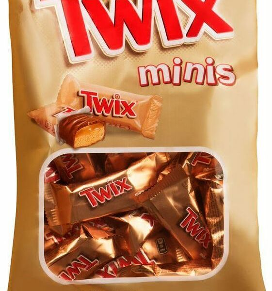 Печенье сахарное Twix minis с карамелью, покрытое молочным шоколадом