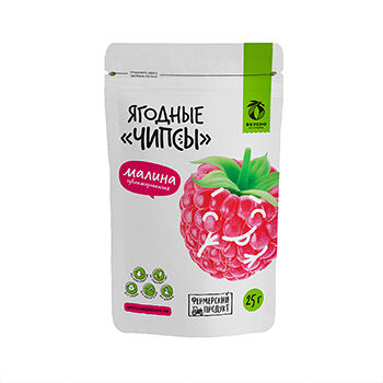 Чипсы ягодные Вкусно из Крыма Малина сублимированная без сахара 25г, Россия