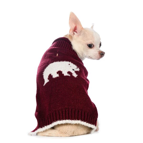 Свитер для собак XS бордовый (унисекс)