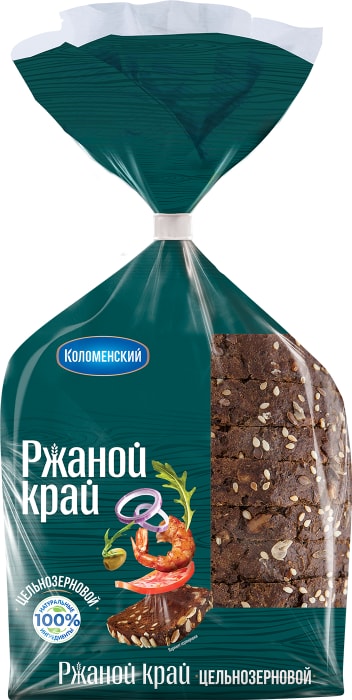 

Хлеб Коломенское Ржаной край цельнозерновой в нарезке 300 г