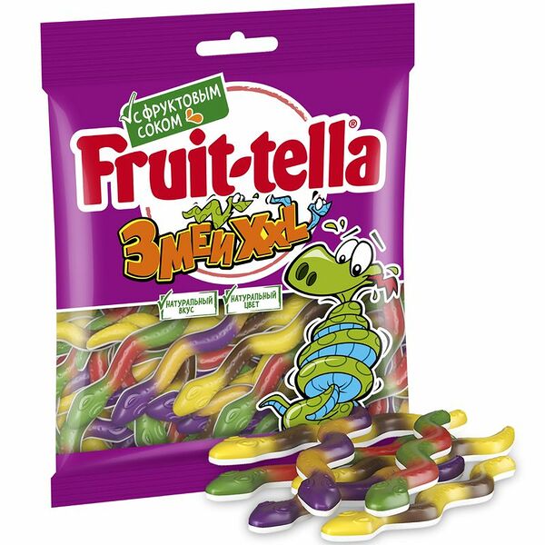 Мармелад Fruittella Змеи XXL жевательный, 70г