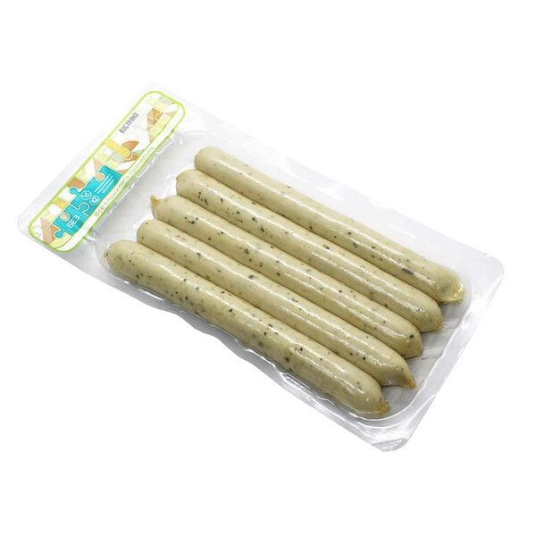 Сосиски Востряково с моцареллой и базиликом